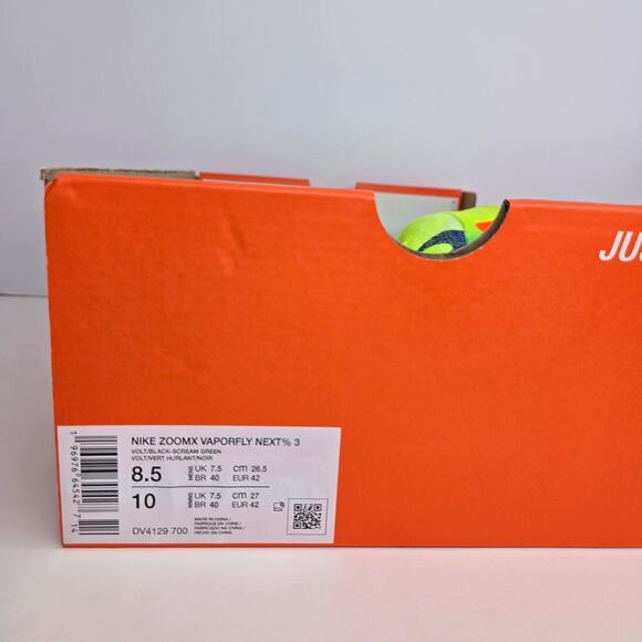 Nike ZoomX Vaporfly Next% 3 Volt Scream Green Size 8.5 Men - Picture 8 of 8